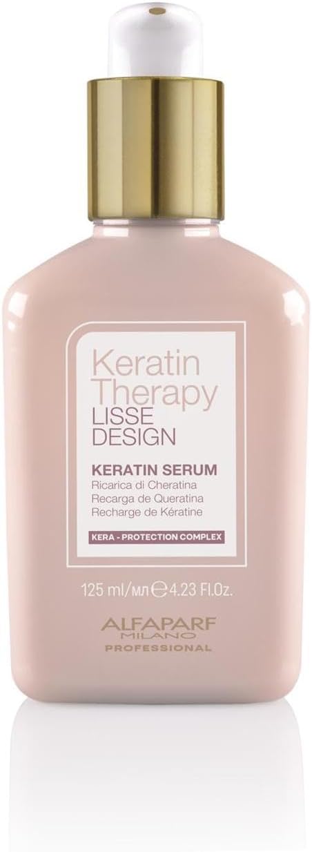 Flacone del siero Alfaparf Milano Keratin Therapy Lisse Design con cheratina e collagene vegetale