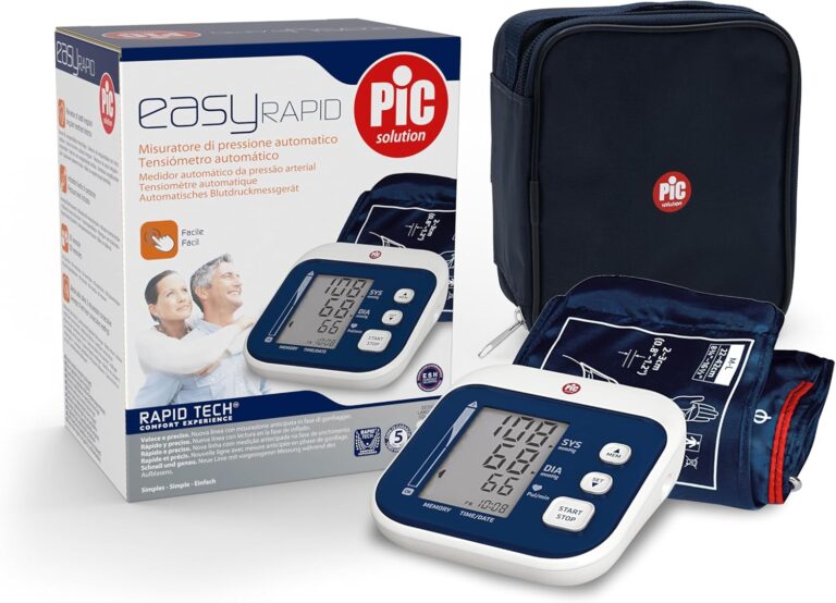 Misuratore di pressione da braccio Pic Solution Easyrapid bianco e blu con bracciale M-L