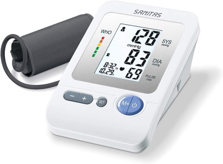 Misuratore di pressione da braccio Sanitas SBM 21 con display LCD e bracciale