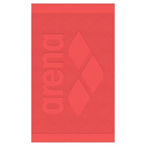 Telo mare Arena in spugna di cotone jacquard rosso con logo