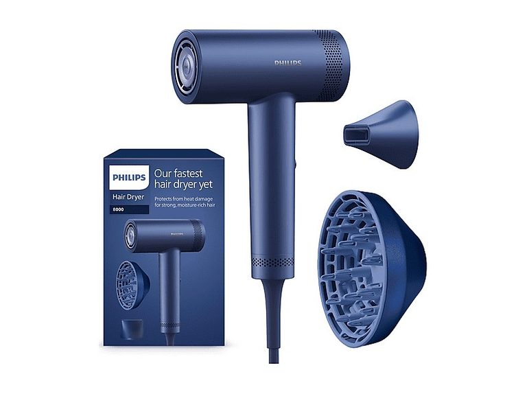 Asciugacapelli Philips 8000 Series BHD839 ThermoShield Advanced blu con motore brushless