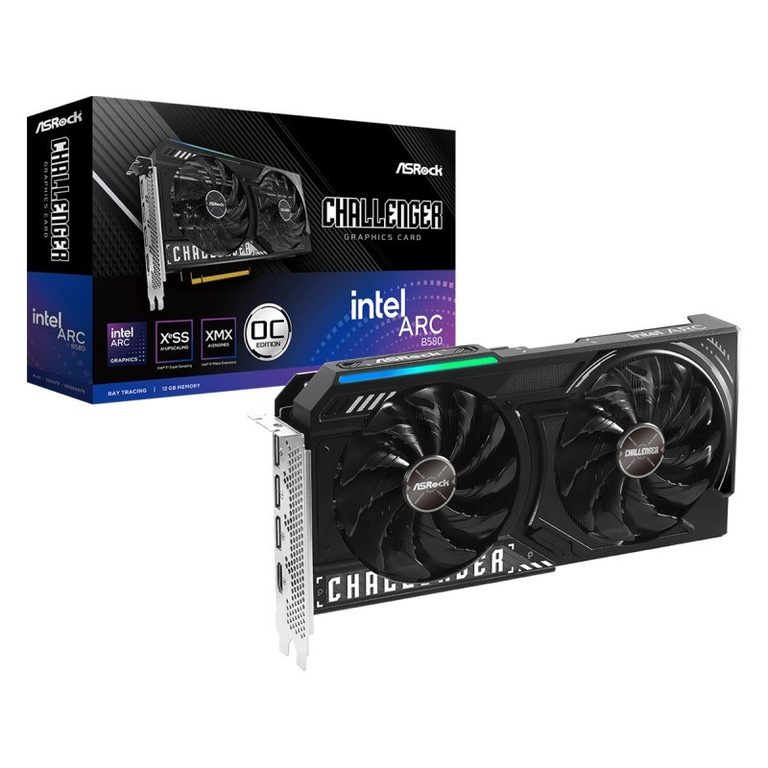 Scheda video ASRock Intel Arc B580 Challenger 12 GB OC con confezione