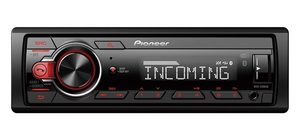 Autoradio 1 DIN Pioneer MVH-330DAB con DAB+ e Bluetooth, illuminazione rossa