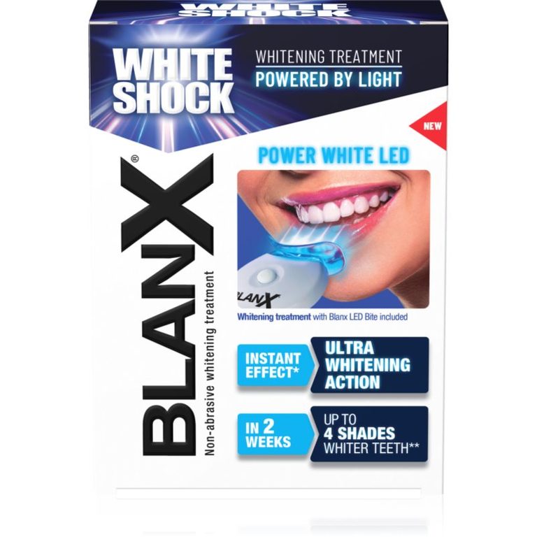 Trattamento sbiancante BlanX White Shock Power White con bite LED