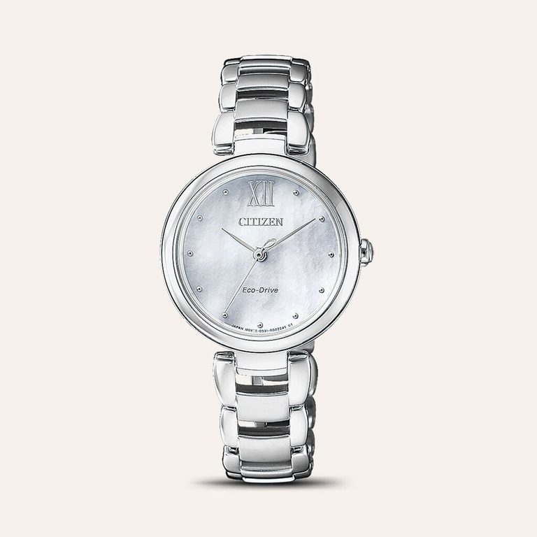 Orologio da donna Citizen Eco-Drive EM0530-81D in acciaio con quadrante madreperla