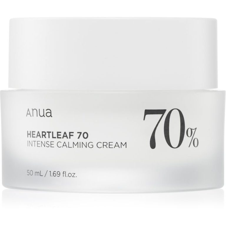 Barattolo di crema viso Anua Heartleaf 70% Intense Calming Cream lenitiva