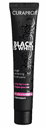 Dentifricio sbiancante al carbone Curaprox Black is White 90 ml