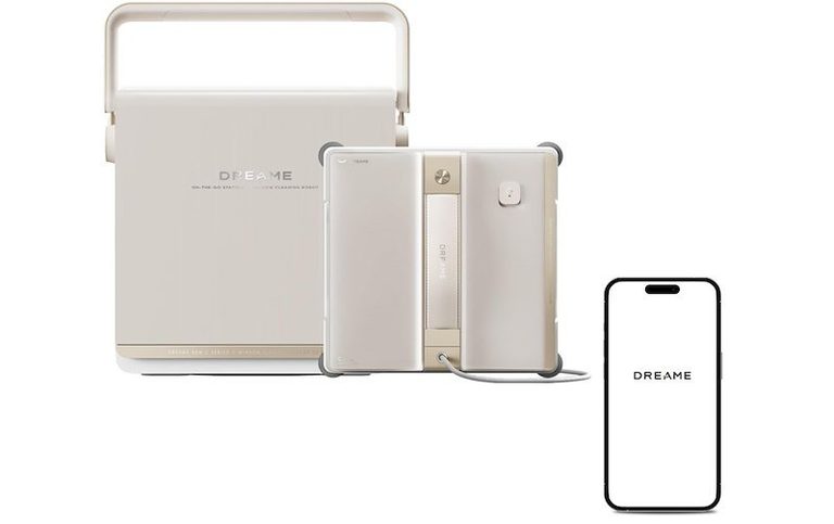 Robot lavavetri Dreame C1 Station S con stazione beige