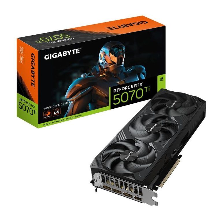 Scheda video Gigabyte GeForce RTX 5070 Ti Windforce OC SFF 16 GB con confezione