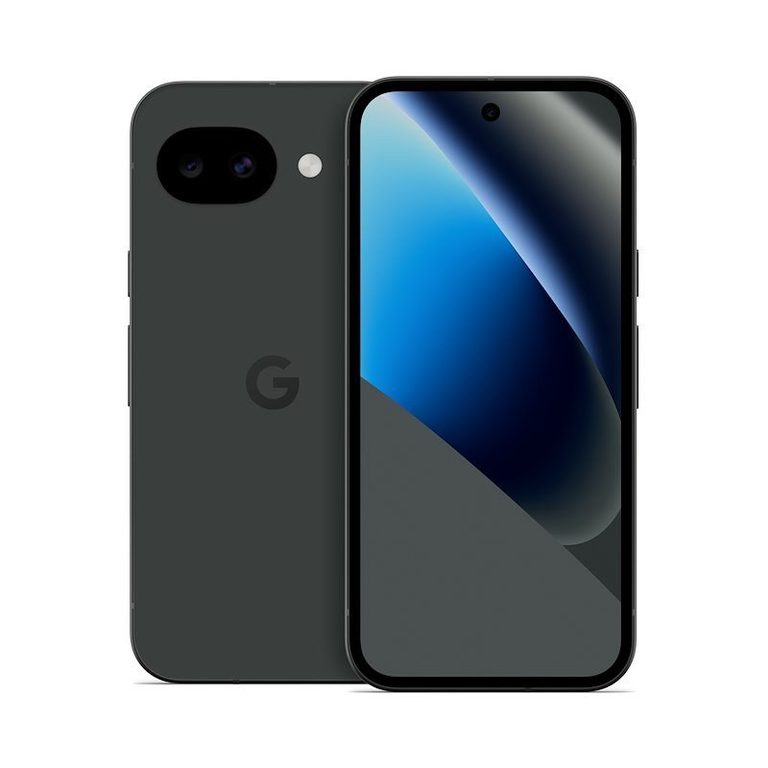 Smartphone Google Pixel 10a nero ossidiana, retro e schermo