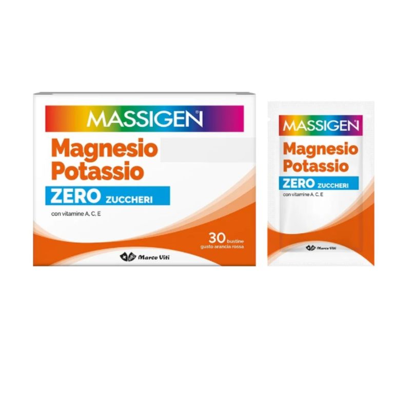 Integratore Massigen Magnesio Potassio Zero zuccheri 30 bustine
