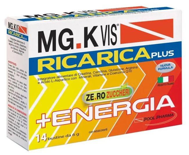 Integratore Mg.K Vis Ricarica Plus zero zuccheri 14 bustine