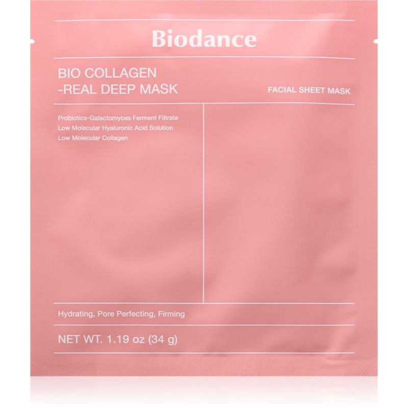 Maschera viso in idrogel Biodance Bio-Collagen Real Deep Mask rosa