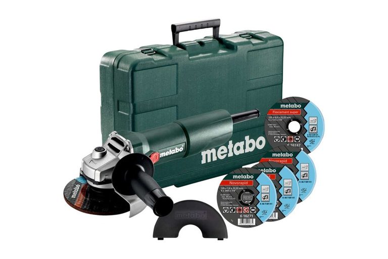 Smerigliatrice angolare Metabo W 750-125 con valigetta e dischi