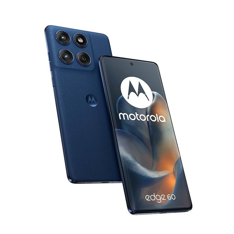 Smartphone Motorola edge 60 blu Gibraltar Sea, retro e schermo