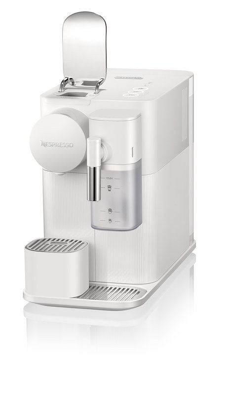 Macchina da caffè a capsule Nespresso Lattissima One bianca con montalatte