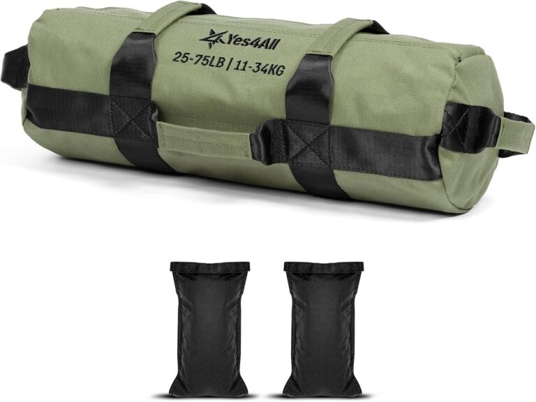 Sandbag regolabile Yes4All in nylon 1000D con 7 maniglie e sacchi interni da riempire