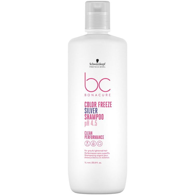 Shampoo Schwarzkopf BC Bonacure Color Freeze Silver in flacone bianco