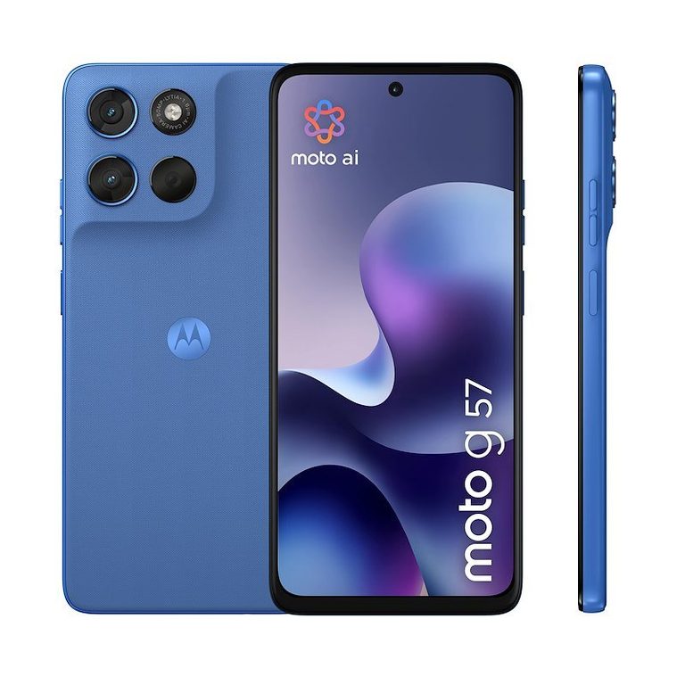 Smartphone Motorola Moto G57 5G blu con display da 6,72 pollici a 120 Hz
