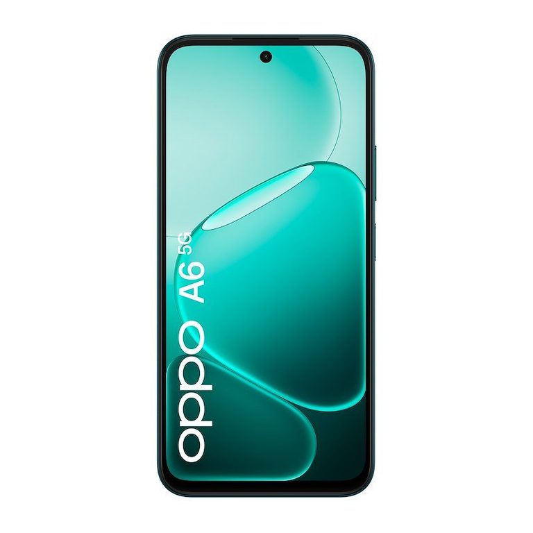 Smartphone Oppo A6 5G nero con certificazione IP69 e batteria da 6550 mAh