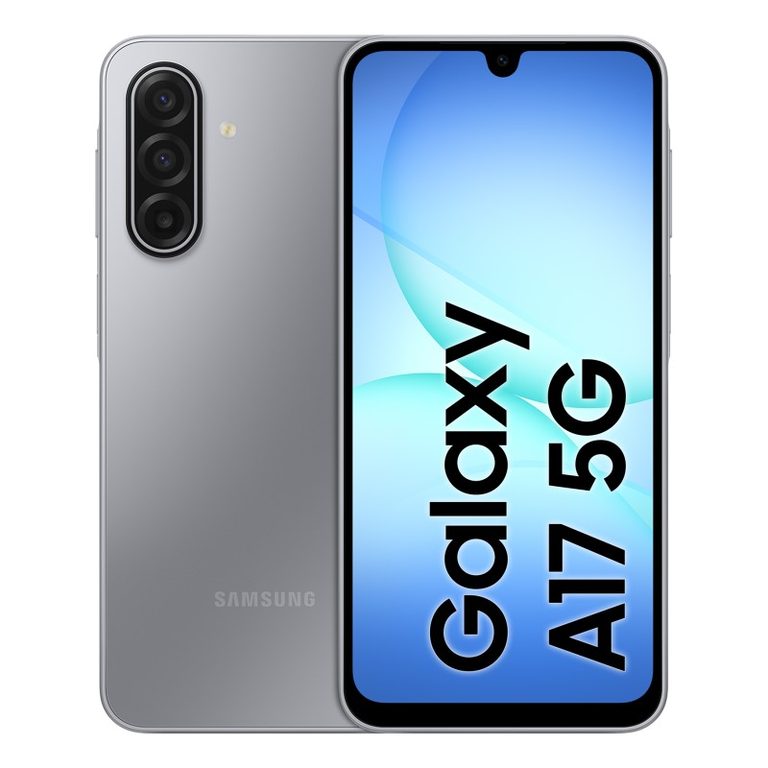 Smartphone Samsung Galaxy A17 5G grigio con display AMOLED da 6,7 pollici
