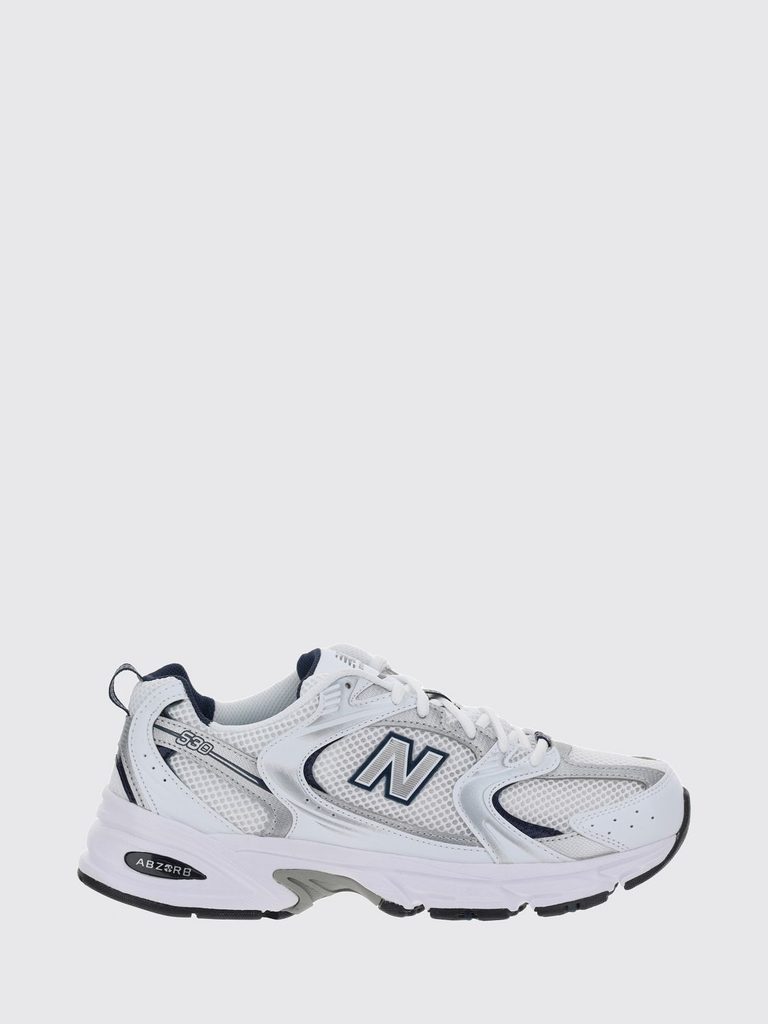 Sneakers New Balance 530 da uomo bianche e argento in mesh