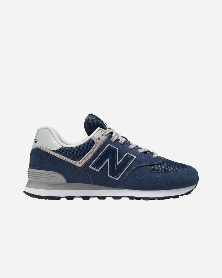 Sneakers New Balance 574 da uomo in camoscio e mesh blu