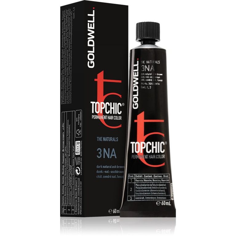 Tinta per capelli Goldwell Topchic in tubo nero con astuccio