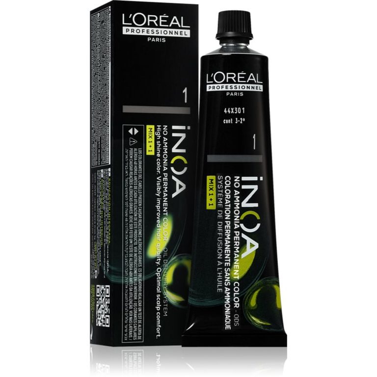 Tinta per capelli senza ammoniaca L'Oréal Professionnel Inoa con astuccio nero