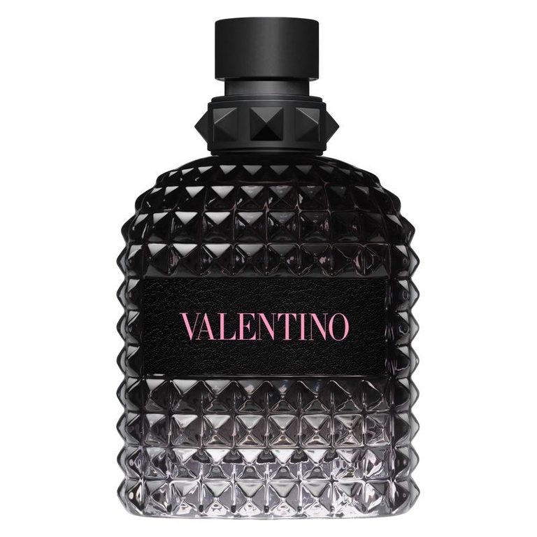 Flacone nero con borchie di Valentino Uomo Born in Roma Eau de Toilette 100 ml
