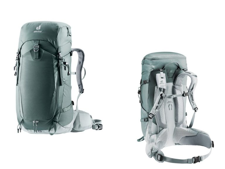Zaino Deuter Trail Pro 34 SL verde con zip frontale