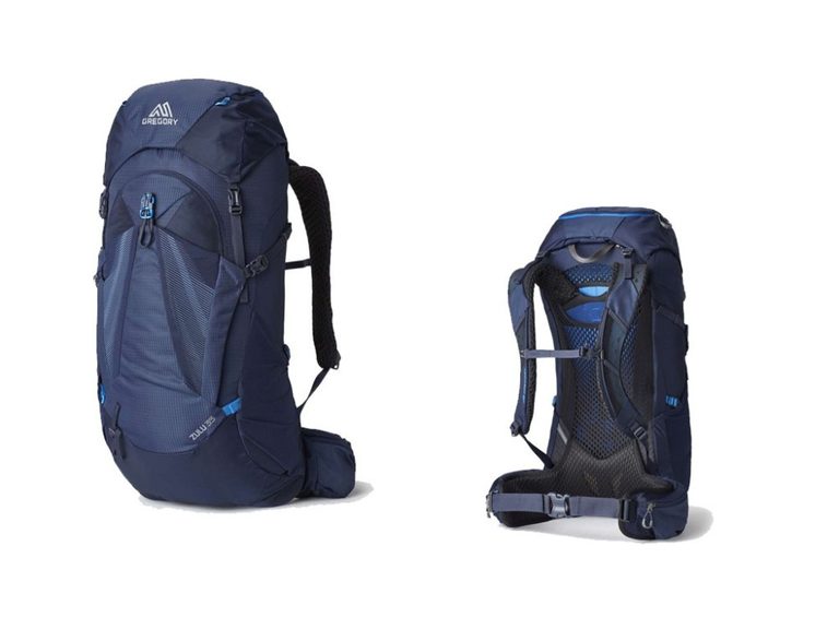 Zaino Gregory Zulu 35 blu con apertura frontale a U